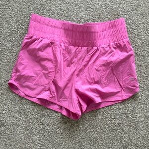 Pink athletic shorts